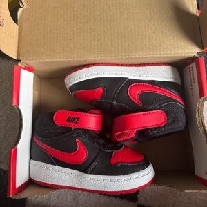 Nike Black and Red Sneakers for Active Lifestyle